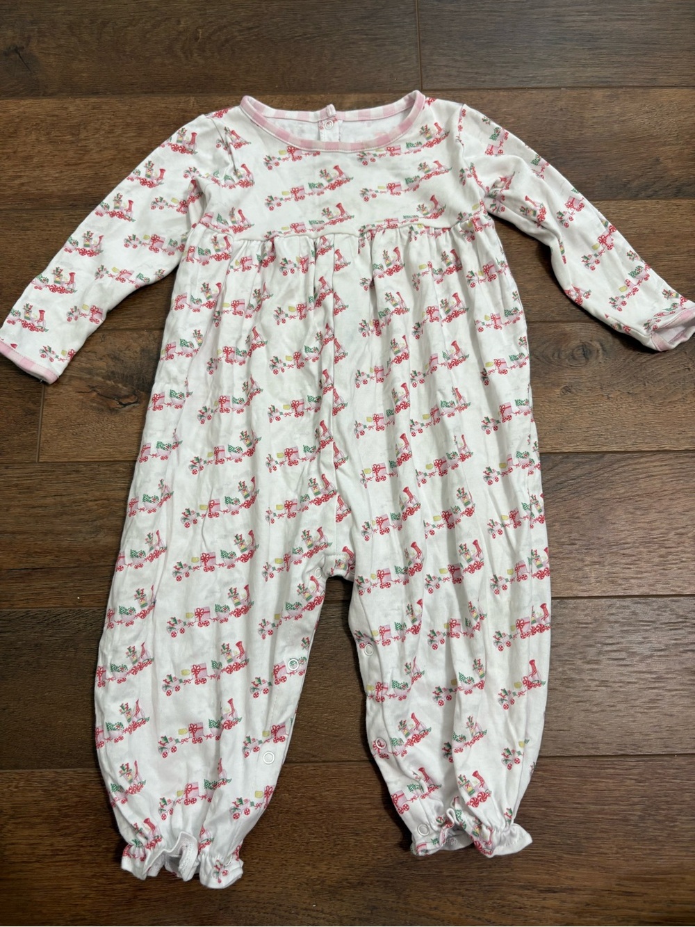 James & Lottie Christmas Train Romper Baby Girl 18M